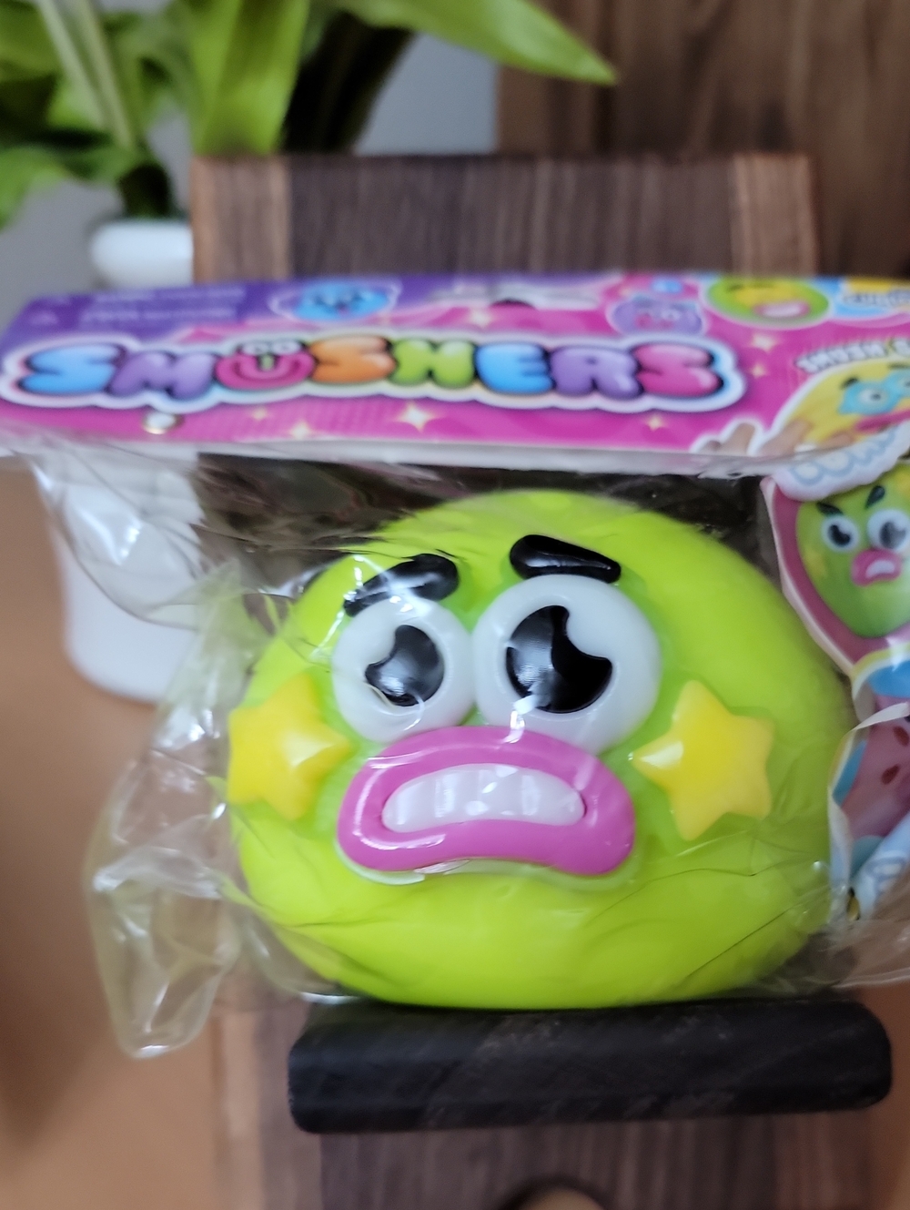 Squishy Curiosities Neon Green Star-Face Squishy Sensory Fidget